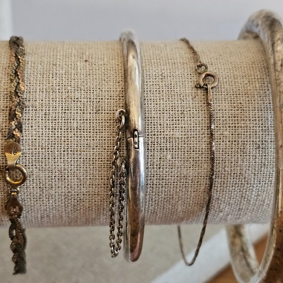 Bundle 4 Sterling Silver Bracelets - Picture 3 of 3